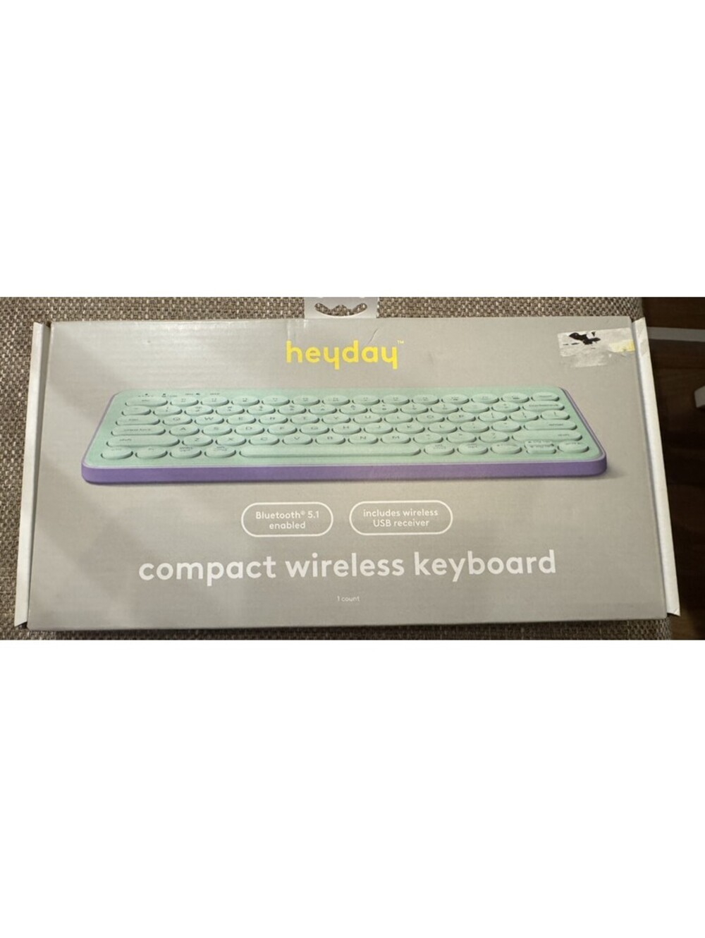 New Heyday Teal Compact Wireless Keyboard Bluetooth